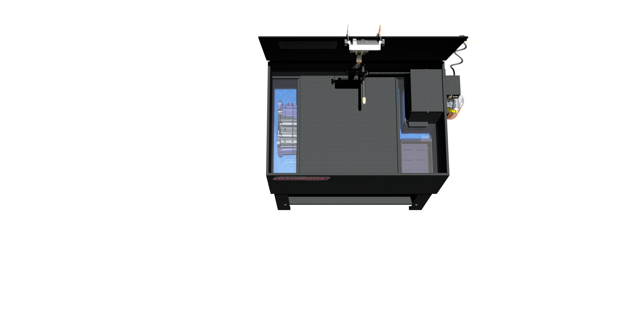 Benchtop parts washer for easy use in small workshops